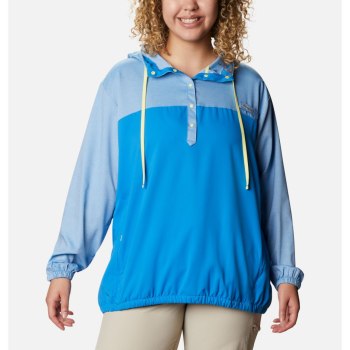 Columbia Ženske Majice S Kapuljačom - Tamiami Plus Size Nebeskoplave Plave Narančaste | IQZG-85476